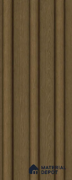 Spiced Walnut 10 ft x 0.6 ft (3060x180 mm) Arch Design Interior & Exterior Wall & Ceiling Panel - 17 mm | Suitable for Balcony, Facade & Open Area | Width is Subjected to 5% Variation