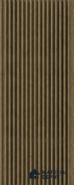 Spiced Walnut 10 ft x 0.68 ft (3060x208 mm) Curve Design Interior & Exterior Wall & Ceiling Panel - 10 mm | Suitable for Balcony, Facade & Open Area | Width is Subjected to 5% Variation