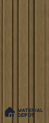 Spiced Walnut 10 ft x 0.5 ft (3060x150 mm) Linea Design Interior & Exterior Wall & Ceiling Panel - 15 mm | Suitable for Balcony, Facade & Open Area | Width is Subjected to 5% Variation