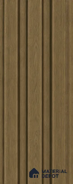Spiced Walnut 10 ft x 0.5 ft (3060x150 mm) Linea Design Interior & Exterior Wall & Ceiling Panel - 15 mm | Suitable for Balcony, Facade & Open Area | Width is Subjected to 5% Variation