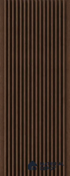 Mahogany 10 ft x 0.68 ft (3060x208 mm) Curve Design Interior & Exterior Wall & Ceiling Panel - 10 mm | Suitable for Balcony, Facade & Open Area | Width is Subjected to 5% Variation