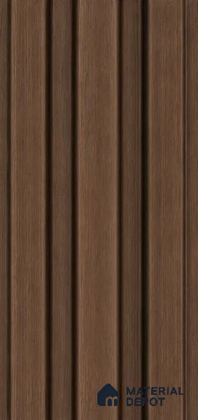 Mahogany 10 ft x 0.5 ft (3060x150 mm) Linea Design Interior & Exterior Wall & Ceiling Panel - 15 mm | Suitable for Balcony, Facade & Open Area | Width is Subjected to 5% Variation