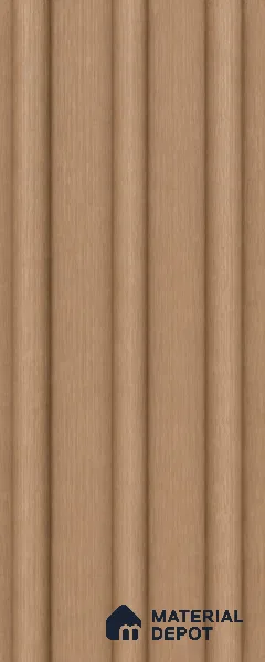 Beech Wood 10 ft x 0.6 ft (3060x180 mm) Arch Design Interior & Exterior Wall & Ceiling Panel - 17 mm | Suitable for Balcony, Facade & Open Area | Width is Subjected to 5% Variation
