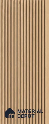 Beech Wood 10 ft x 0.68 ft (3060x208 mm) Curve Design Interior & Exterior Wall & Ceiling Panel - 10 mm | Suitable for Balcony, Facade & Open Area | Width is Subjected to 5% Variation