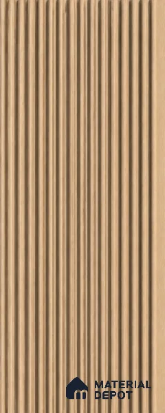 Beech Wood 10 ft x 0.68 ft (3060x208 mm) Curve Design Interior & Exterior Wall & Ceiling Panel - 10 mm | Suitable for Balcony, Facade & Open Area | Width is Subjected to 5% Variation
