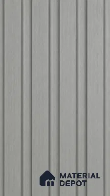Silver 10 ft x 0.5 ft (3060x150 mm) Linea Design Interior & Exterior Wall & Ceiling Panel - 15 mm | Suitable for Balcony, Facade & Open Area | Width is Subjected to 5% Variation
