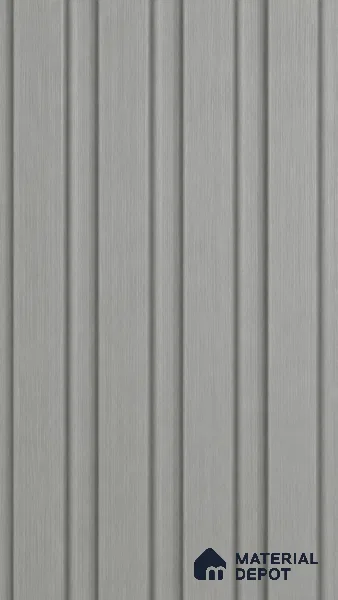 Silver 10 ft x 0.5 ft (3060x150 mm) Linea Design Interior & Exterior Wall & Ceiling Panel - 15 mm | Suitable for Balcony, Facade & Open Area | Width is Subjected to 5% Variation