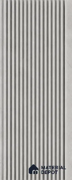 Armani Grey 10 ft x 0.68 ft (3060x208 mm) Curve Design Interior & Exterior Wall & Ceiling Panel - 10 mm | Suitable for Balcony, Facade & Open Area | Width is Subjected to 5% Variation