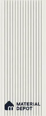 Snow White 10 ft x 0.68 ft (3060x208 mm) Curve Design Interior & Exterior Wall & Ceiling Panel - 10 mm | Suitable for Balcony, Facade & Open Area | Width is Subjected to 5% Variation
