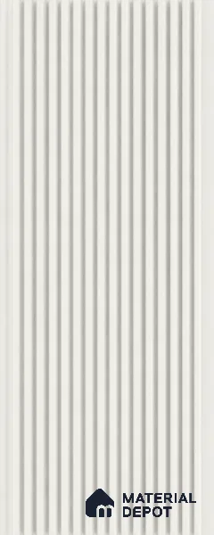 Snow White 10 ft x 0.68 ft (3060x208 mm) Curve Design Interior & Exterior Wall & Ceiling Panel - 10 mm | Suitable for Balcony, Facade & Open Area | Width is Subjected to 5% Variation
