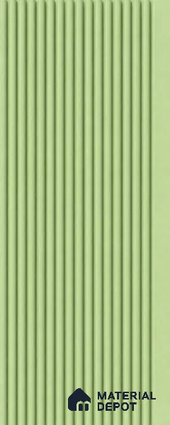 Mint Green 10 ft x 0.68 ft (3060x208 mm) Curve Design Interior & Exterior Wall & Ceiling Panel - 10 mm | Suitable for Balcony, Facade & Open Area | Width is Subjected to 5% Variation