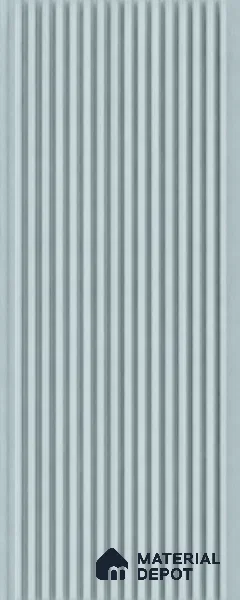 Sky Blue 10 ft x 0.68 ft (3060x208 mm) Curve Design Interior & Exterior Wall & Ceiling Panel - 10 mm | Suitable for Balcony, Facade & Open Area | Width is Subjected to 5% Variation