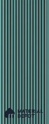 Steel Blue 10 ft x 0.68 ft (3060x208 mm) Curve Design Interior & Exterior Wall & Ceiling Panel - 10 mm | Suitable for Balcony, Facade & Open Area | Width is Subjected to 5% Variation