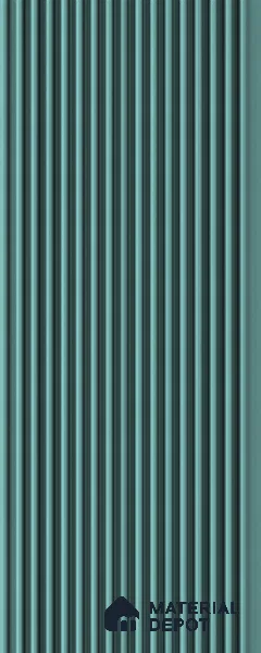 Steel Blue 10 ft x 0.68 ft (3060x208 mm) Curve Design Interior & Exterior Wall & Ceiling Panel - 10 mm | Suitable for Balcony, Facade & Open Area | Width is Subjected to 5% Variation