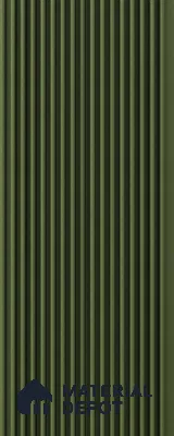Forest Green 10 ft x 0.68 ft (3060x208 mm) Curve Design Interior & Exterior Wall & Ceiling Panel - 10 mm | Suitable for Balcony, Facade & Open Area | Width is Subjected to 5% Variation