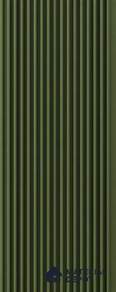 Forest Green 10 ft x 0.68 ft (3060x208 mm) Curve Design Interior & Exterior Wall & Ceiling Panel - 10 mm | Suitable for Balcony, Facade & Open Area | Width is Subjected to 5% Variation