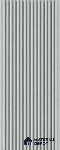 Light Grey 10 ft x 0.68 ft (3060x208 mm) Curve Design Interior & Exterior Wall & Ceiling Panel - 10 mm | Suitable for Balcony, Facade & Open Area | Width is Subjected to 5% Variation