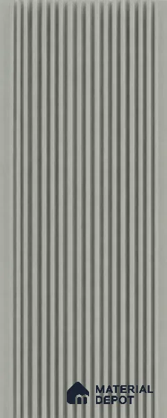Cloud Grey 10 ft x 0.68 ft (3060x208 mm) Curve Design Interior & Exterior Wall & Ceiling Panel - 10 mm | Suitable for Balcony, Facade & Open Area | Width is Subjected to 5% Variation