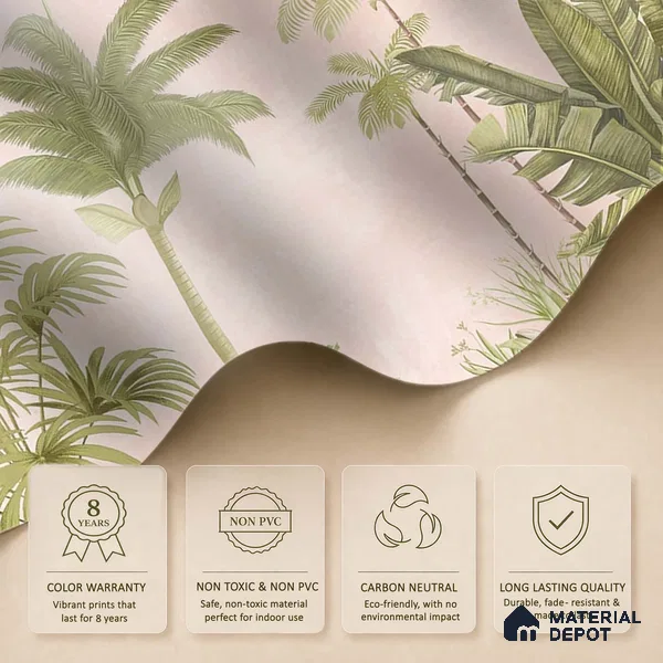 A Jungle Village, Nature Theme Wallpaper, Customised Sukoon Series Canvas Nature Design (Customised Size Wallpaper)