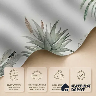 H901712 A Story by the Garden Wallpaper,Customised Sukoon Series Canvas Nature Design (Customised Size Wallpaper)