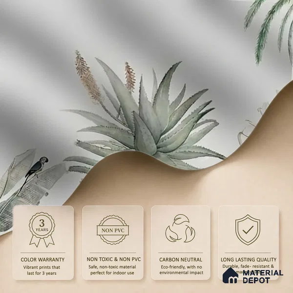 H901712 A Story by the Garden Wallpaper,Customised Sukoon Series Canvas Nature Design (Customised Size Wallpaper)