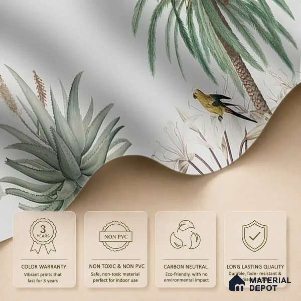 A Story by the Garden Wallpaper,Customised Sukoon Series Handmade Nature Design (Customised Size Wallpaper)
