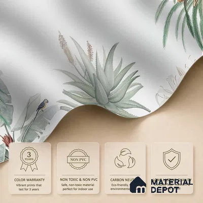 H901711 A Story by the Garden Wallpaper,Customised Sukoon Series Sanddtone Nature Design (Customised Size Wallpaper)