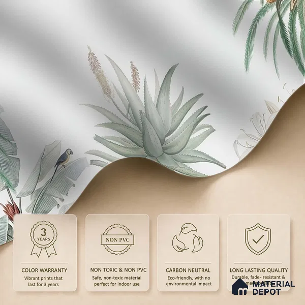 H901711 A Story by the Garden Wallpaper,Customised Sukoon Series Sanddtone Nature Design (Customised Size Wallpaper)