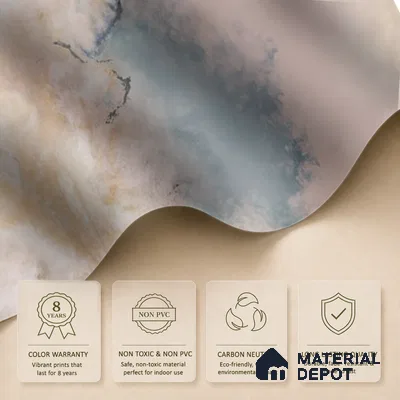 Amara, Abstract Wallpaper Design for Rooms, Customised Sukoon Series Canvas Abstract Design (Customised Size Wallpaper)