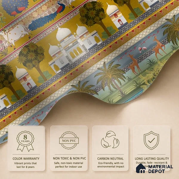Bageecha Indian Garden Wallpaper Customised Sukoon Series Handmade Patterned Design (Customised Size Wallpaper)
