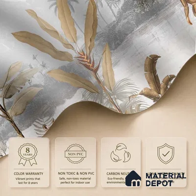 H902912 Cheer, Jungle Theme Wallpaper, Sepia Tone Sukoon Series Canvas Nature Design (Customised Size Wallpaper)