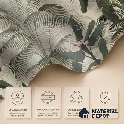 Coastal Life, Tropical Theme Wallpaper, Customised Sukoon Series Canvas Tropical Design (Customised Size Wallpaper)