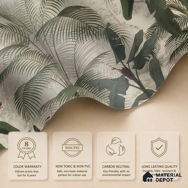 Coastal Life, Tropical Theme Wallpaper, Customised Sukoon Series Canvas Tropical Design (Customised Size Wallpaper)