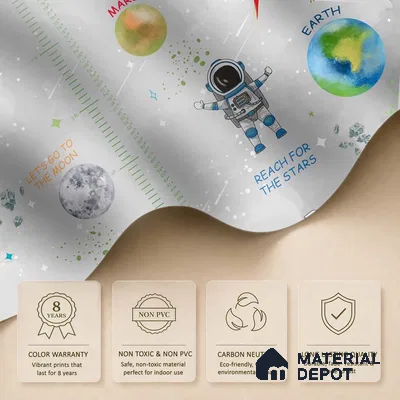 Customized Space Theme Wallpaper Design for Kids Room Sparkla N Shine Series Handmade Space Design (Customised Size Wallpaper)