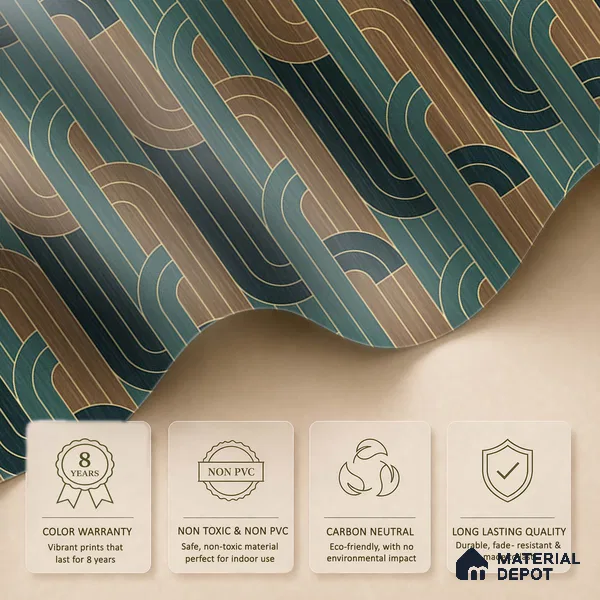 Deep Harmony, Abstract Wall Wallpaper, Customised Sukoon Series Canvas Florals Design (Customised Size Wallpaper)