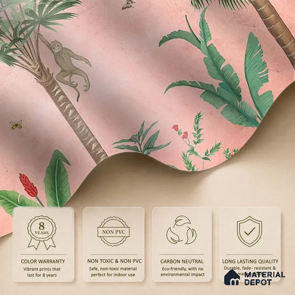 Fascinating Enchantment, Luxury Wallpaper for Rooms, Customised Sukoon Series Canvas Patterned Design (Customised Size Wallpaper)