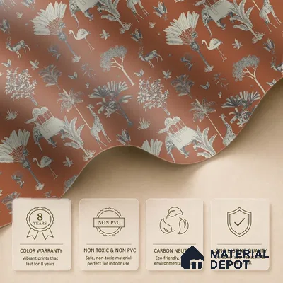 Itihaas, Indian Theme Room Wallpaper, Red Sukoon Series Handmade Patterned Design (Customised Size Wallpaper)