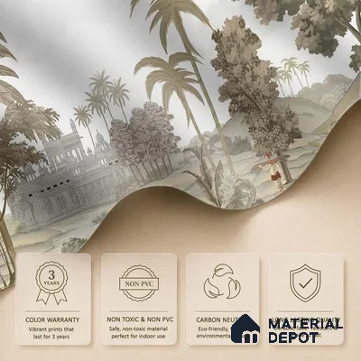 Jaisalmer, Indian Theme Wall Wallpaper, Customised Sukoon Series Handmade Nature Design (Customised Size Wallpaper)
