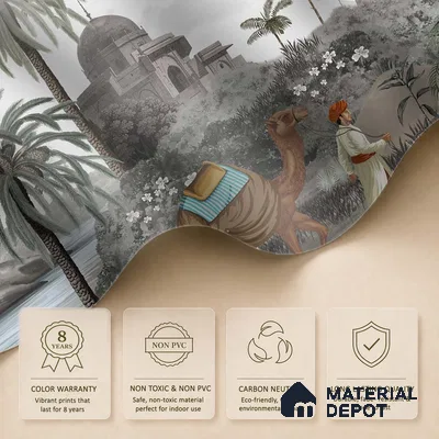 Jodhpur, A Rich Rajasthan Theme Wallpaper, Customised Sukoon Series Handmade Patterned Design (Customised Size Wallpaper)
