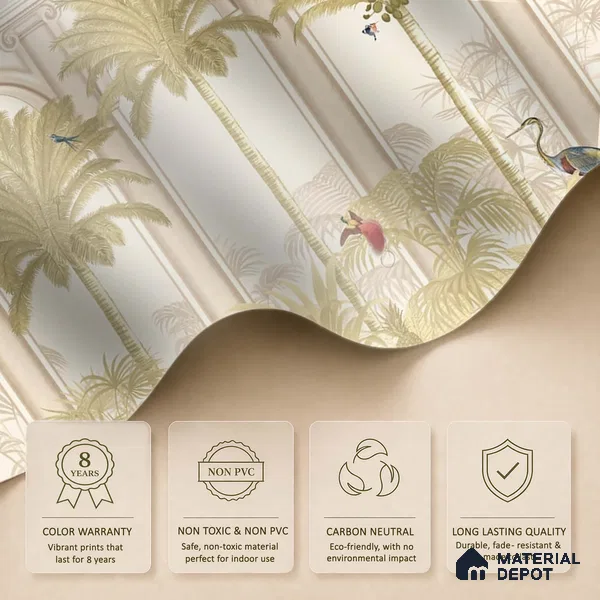 Malang, Tropical Theme Wallpaper for Walls Sukoon Series Canvas Tropical Design (Customised Size Wallpaper)