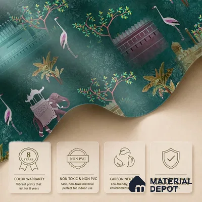 Royal Garden, an Indian Scenic Wallpaper Sukoon Series Canvas Nature Design (Customised Size Wallpaper)