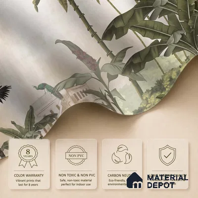 Sayonee, Nature Theme Wallpaper for Walls Sukoon Series Handmade Nature Design (Customised Size Wallpaper)