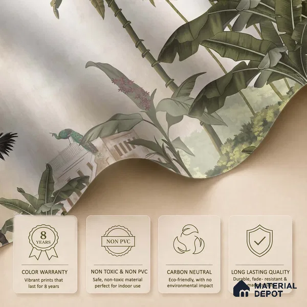 Sayonee, Nature Theme Wallpaper for Walls Sukoon Series Handmade Nature Design (Customised Size Wallpaper)