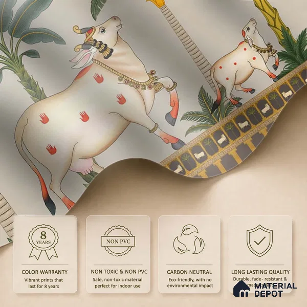 Surabhi Pichwai Wallpaper, Customised for Walls(Canvas)