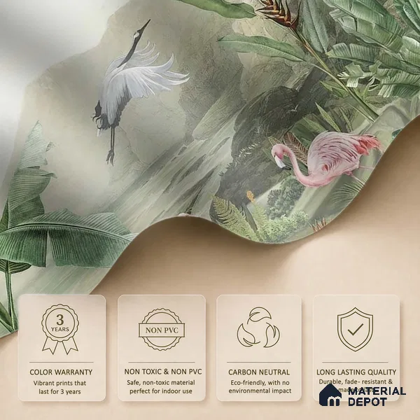 Tropical Jungle Themed Soft Feel (Customised Wallpaper)