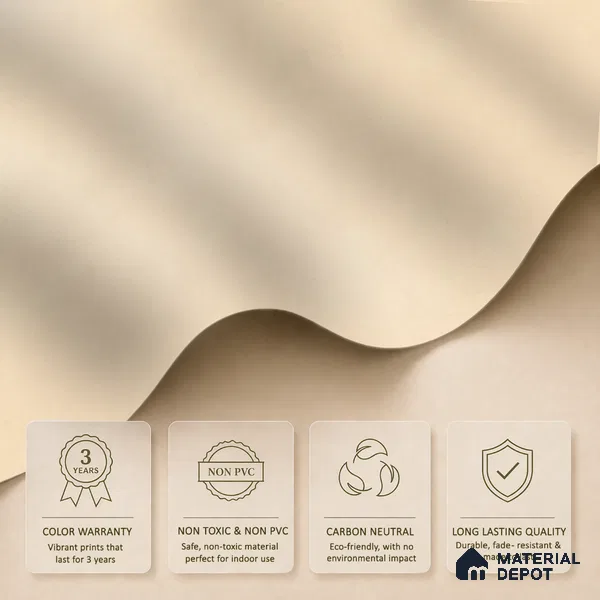 WP 03268 C | Viram | Beige & Olive Two-Tone Border Panel Plain Look Wallpaper Soft Feel (Customised Size)