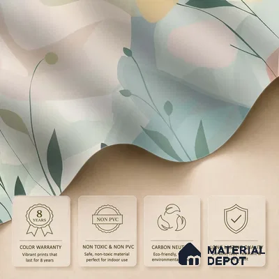 WP 03655 C | Pastel Paradise Abstract Pattern for | Multicolour Pastel Blob Leaves Abstract Look Wallpaper Handmade (Customised Size)