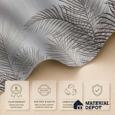 Dark Tropical Leaves in Textured Background Canvas (Customised Wallpaper)