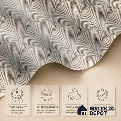 Sandy Arches Abstract Modern Theme Geometric Beige Canvas (Customised Wallpaper)