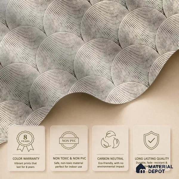 Sandy Arches Abstract Modern Theme Geometric Beige Handmade (Customised Wallpaper)